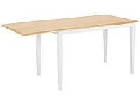 Раздвижной деревянный обеденный стол 120/160 x 75 см белый ЛУИЗИАНА