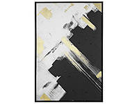 Картина на холсте в рамке 63 x 93 см Черно-белая SORA