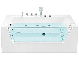 Кутова ванна з гідромасажем, права, 1700 x 800 мм, біла PUQUIO