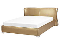 Шкіряна двоспальне ліжко європейського стандарту Gold PARIS