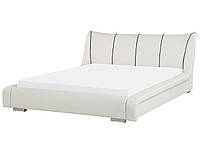 Шкіряна водяна ліжко європейського розміру Super King Size, біла NANTES