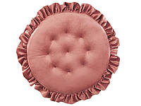Круглая бархатная подушка для сидения ø 40 см Розовый КАЛАНЧОЕ