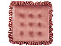 Квадратная бархатная подушка для сидения 40 x 40 см Розовый KALANCHOE