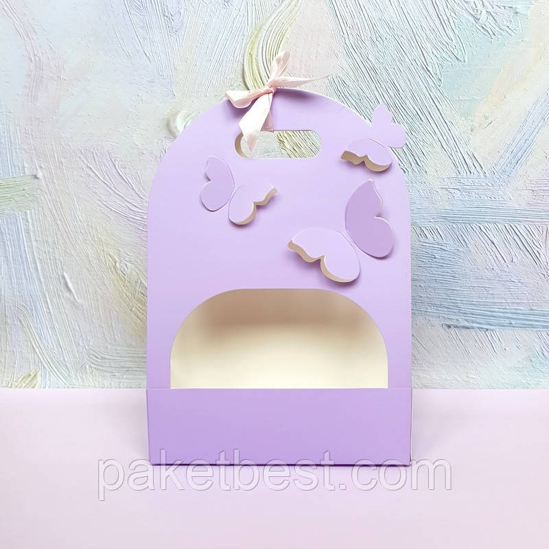 Флористичний кошик "Метелики" Лаванда