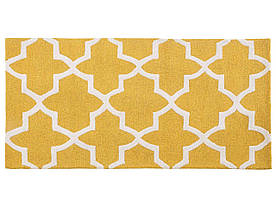 Килим шерстяний 80 x 150 см жовтий SILVAN