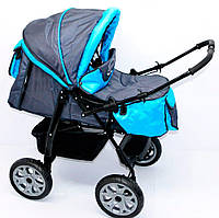 Детская коляска-трансформер Viki Karina A (голубой цвет)