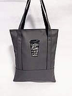 Сумка жіноча міська еко-шкіра 43*30см сіра (200-623)