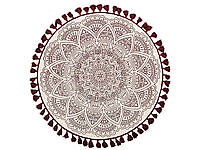 Круглый коврик Mandala Pattern ø 120 см Кремово-красный AYAKLI