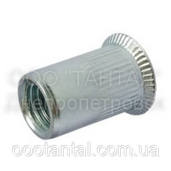 Заклепки нарізні RCSKs від М4 до М6 — клепальні гайки з потайною головкою рифлені сталеві оцинковані, фото 1