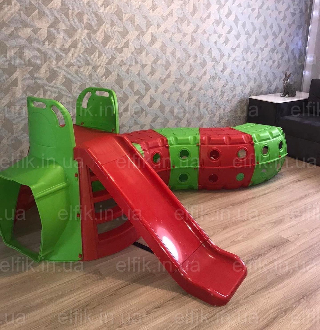 Гірка дитяча з тунелем DOLONI