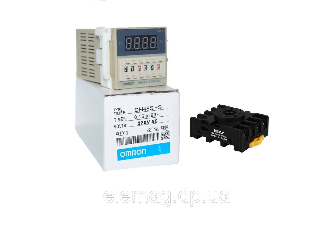DH48S-S Циклічне реле часу (0.1 – 99 год) 220V OMRON