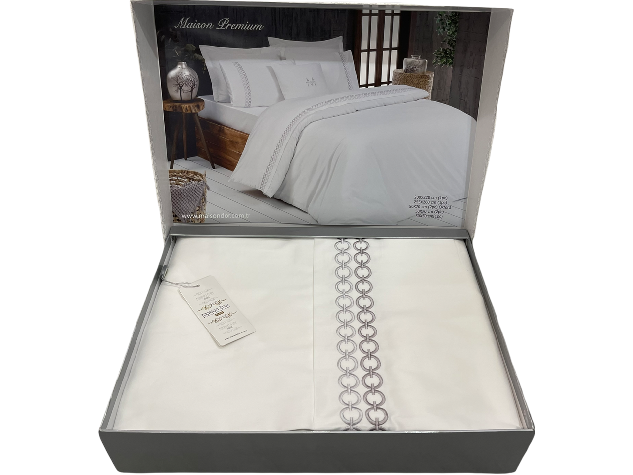 Постежна білизна Maison D'or Premium Grey Сатин Люкс
