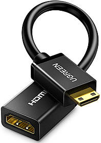UGREEN Mini HDMI Адаптер Mini HDMI на HDMI Жіночий Кабель Адаптер 4K Сумісний з Raspberry Pi Zero 2 W/W DSLR Камера Відеокамера Гр