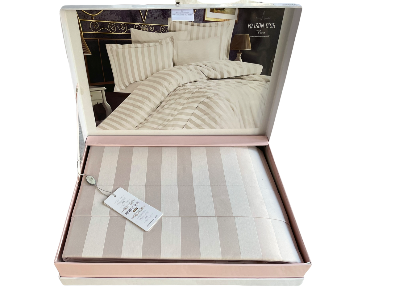 Постільна білизна Maison d'or Бамбук Сатин Fous Linens Stone Пудровий