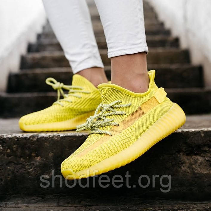 Чоловічі кросівки Adidas Yeezy Boost 350 V2 Yellow Full Reflective Адідас Ізі 350 Рефлектив