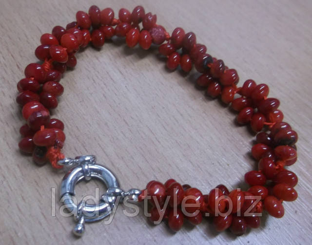купить натуральный коралл браслет бусы колье украшения под украинскую рубашку