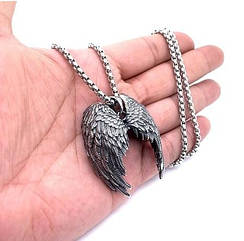 Кулон чоловічий із ланцюжком Підвіска амулет Крила ангела оберег