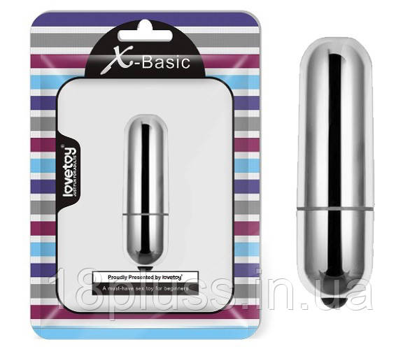 Вібропуля з десятьма режимами вібрації X-Basic Bullet Mini 10 Speeds Silver, фото 1