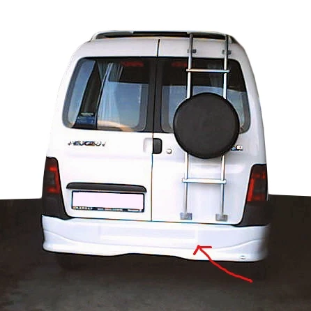 Накладка на Задний Бампер (под Покраску) Peugeot Partner 1996-2008 Гг ...