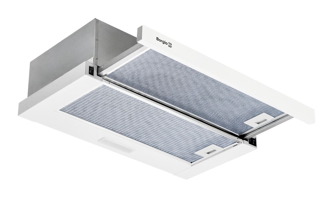Витяжка кухонна телескопічна BORGIO BLT (MR) 60 WHITE GLASS