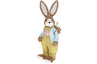 Декоративна пасхальна фігура Кролик із кошиком, 46 см