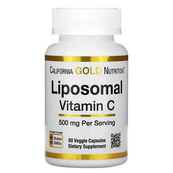 Ліпосомальний вітамін C, California Gold Nutrition, Liposomal Vitamin C 60 капсул