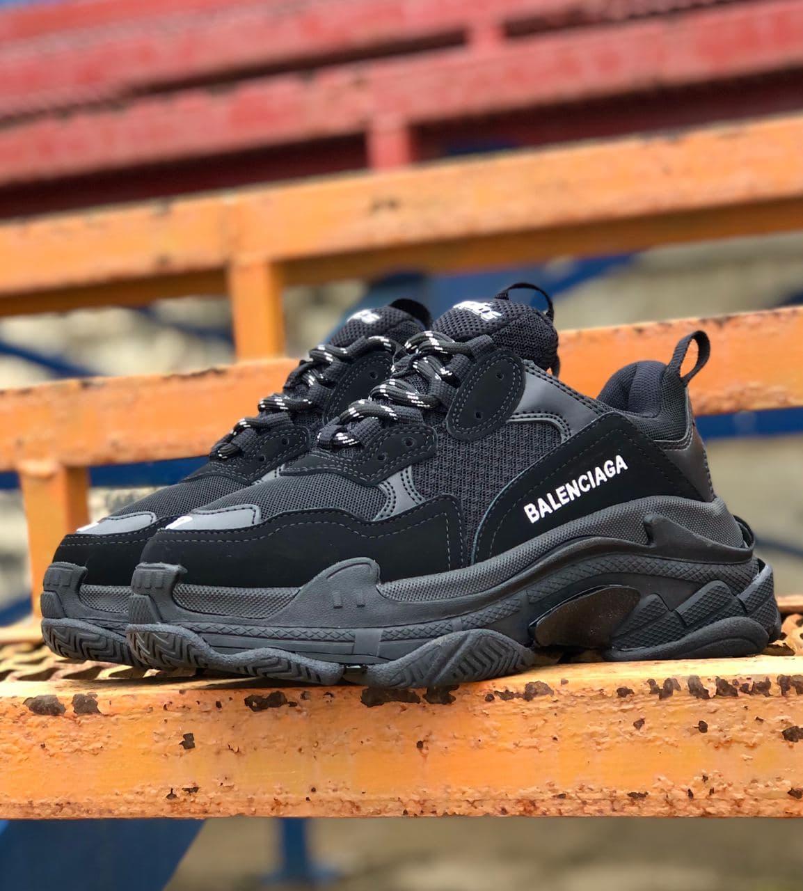 Кросівки чоловічі чорні Balenciaga Triple S (03340)