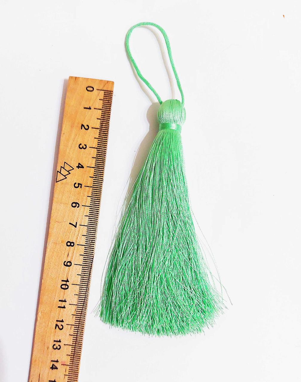 Китиця текстильна декоративна шовкова велика,1шт, м'ята 0229 1шт.