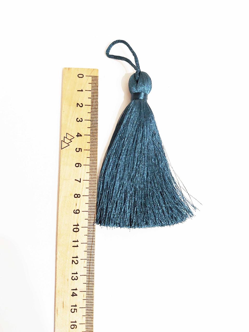 Китиця текстильна декоративна шовкова велика,1шт, морська хвиля 0237 1шт.