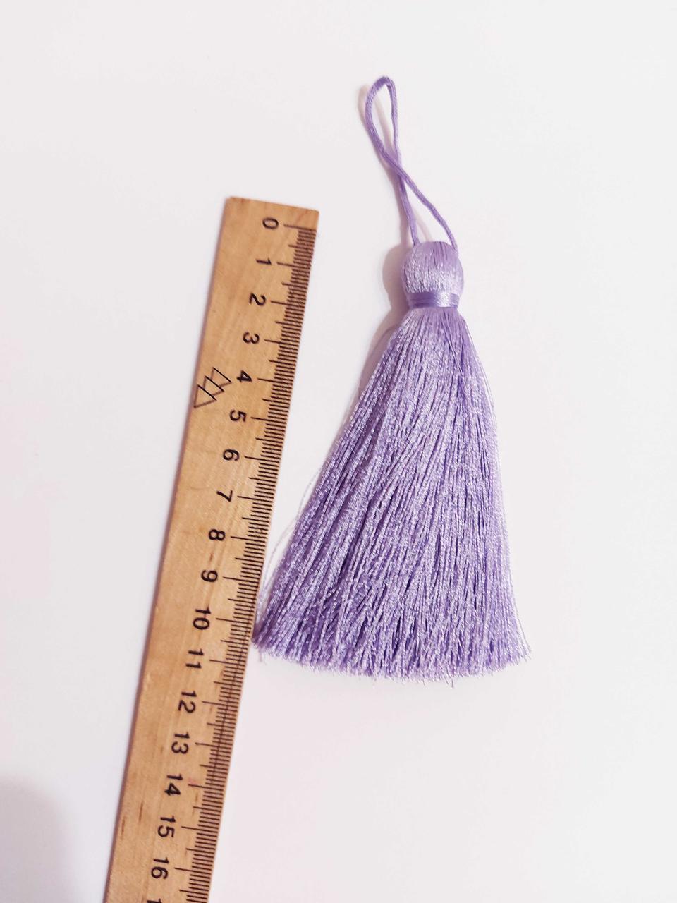 Китиця текстильна декоративна шовкова велика,1шт, бузкова, лавандова 0240 1шт.