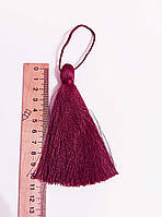 Китиця текстильна декоративна шовкова велика,1шт, бордова темна 0245 1шт.