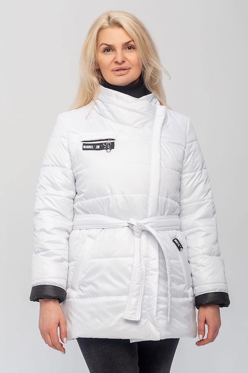 Біла куртка жіноча демісезонна Мартіна в розмірах 46-60, фото 1