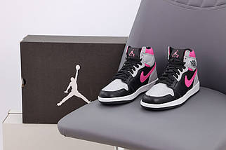 Чорні Кросівки Nike Air Jordan 1 Жіночі