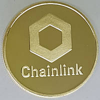 Монета сувенирная Chainlink Цвет : золото.