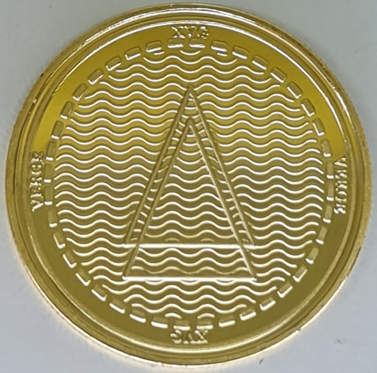 Монета сувенірна Verge (XVG). Колір: золото.
