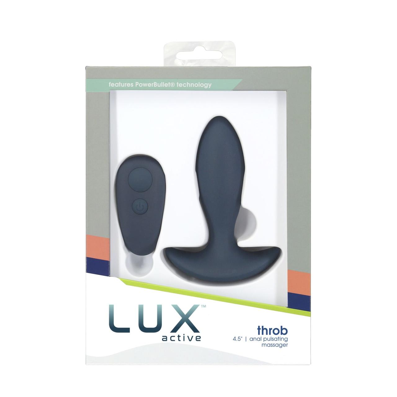 Анальна пробка з вібрацією та пульсацією на пульті ДУ Lux Active Throb Anal Pulsating Massager, фото 1