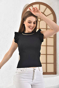 Жіноча футболка "Крильце" чорна