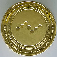 Монета сувенирная NANO золотого цвета.