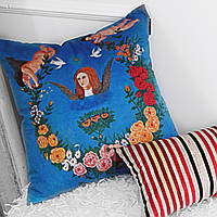 Подушка для дивана 45х45 см Квіткові Янголятка