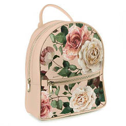 Міський жіночий рюкзак Кремові троянди