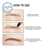 Водостійкий тінт для брів з потрійним аплікатором  RiRe Fork Eyebrow Tint #04 Gray Black, 2g, фото 3