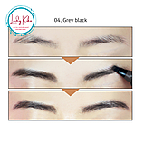 Водостійкий тінт для брів з потрійним аплікатором  RiRe Fork Eyebrow Tint #04 Gray Black, 2g, фото 2