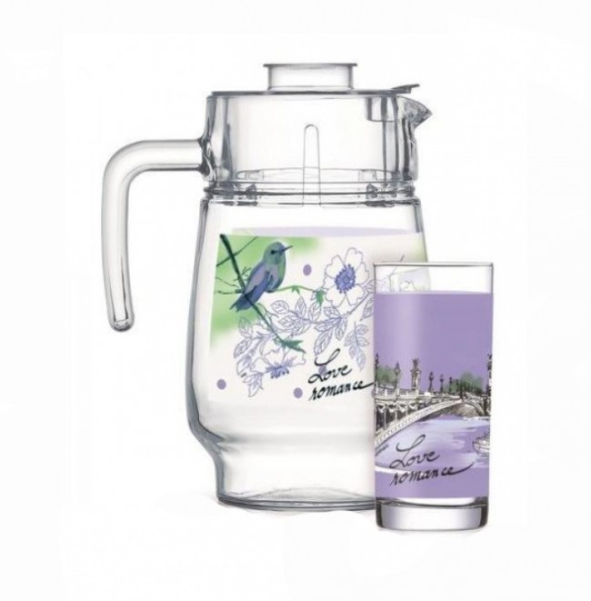 Набір для напоїв Luminarc Love Romance Purple 7 предметів (Q5667)