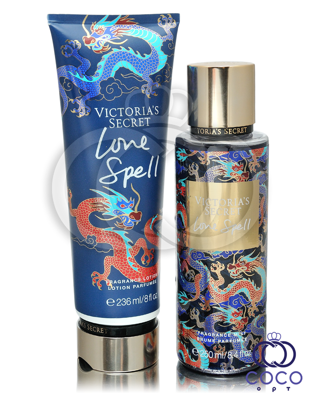 Парфумований набір Victoria's Secret лосьйон і спрей для тіла Love Spell Flower ПАКЕТ В ПОДАРУНОК