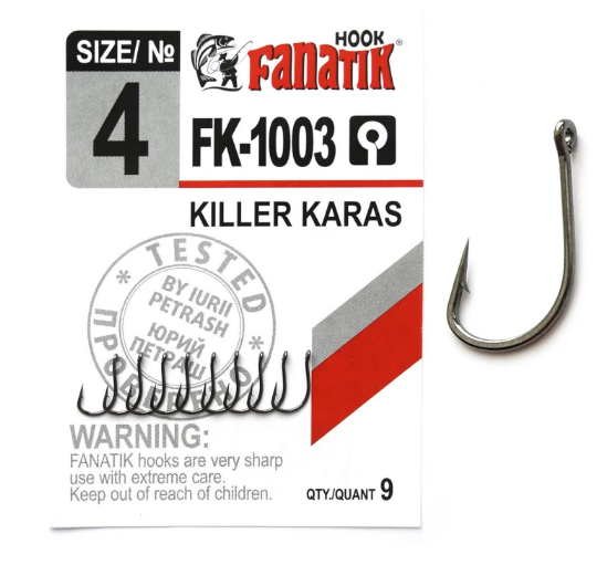 Гачок Fanatik KILLER KARAS FK-1003 №4 (9шт) арт FK-1003-4