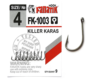 Гачок Fanatik KILLER KARAS FK-1003 №4 (9шт) арт FK-1003-4