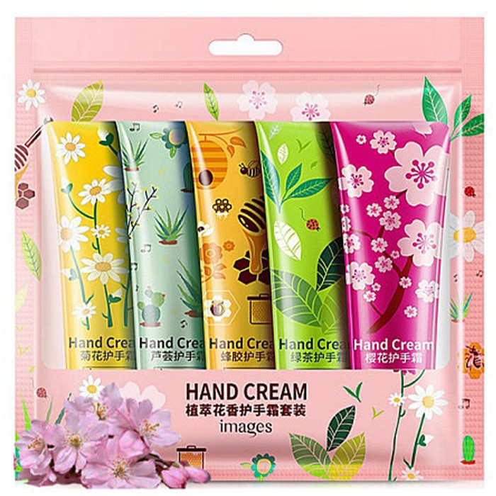 Подарунковий набір кремів для рук Images Hand Cream з квітково-фруктовими екстрактами 5*30 гр, фото 1