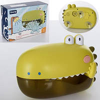 Бульбашкомет-генератор динозавр із присосками на батарейках, музика, коробка 23,5*8, 6*16 см