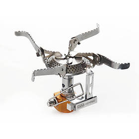 Газовий пальник для кемпінгу мініскладаний із п'єзопідпалом 70*58*81мм СІЛА