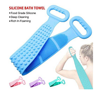 ОПТ Силиконовая массажная щетка для душа Silicon bath towel массажный пилинг для тела и спины